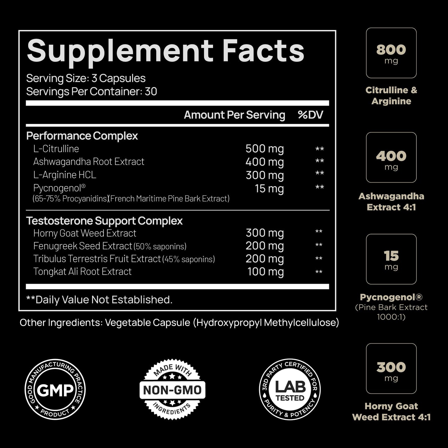 21,800mg Testosterone Booster for Men 8X Strength w. Ashwagandha, Tongkat Ali, Pycnogenol, Tribulus - Total T Male Enhancing Test Booster + Muscle Builder Workout Testosterone Supplement for Men TERRA ELMNTBuy Supplements Australia
