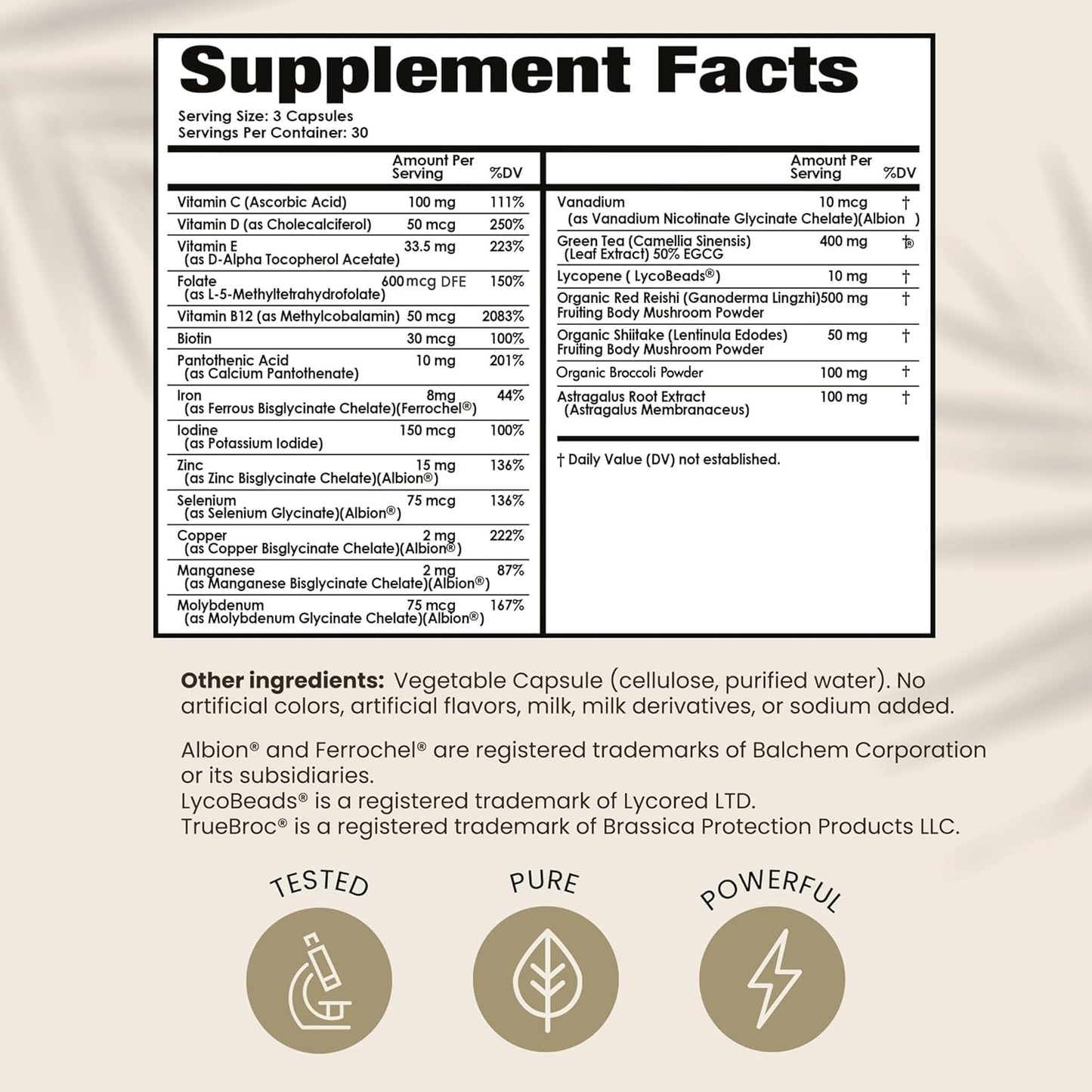 PAPCLEAR Physician Formulated | All Natural Immune Support Supplement | Advanced Powerful Immunity Booster | 21 Vitamins & Nutrients with Organic Shiitake Mushroom & Lycopene | 90 Capsules | Pack of 1 HPD RxBuy Supplements Australia