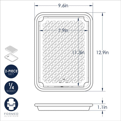 Nordic Ware Naturals Quarter Sheet with Multi-Purpose Oven and Cooling Rack Nordic WareBuy Supplements Australia