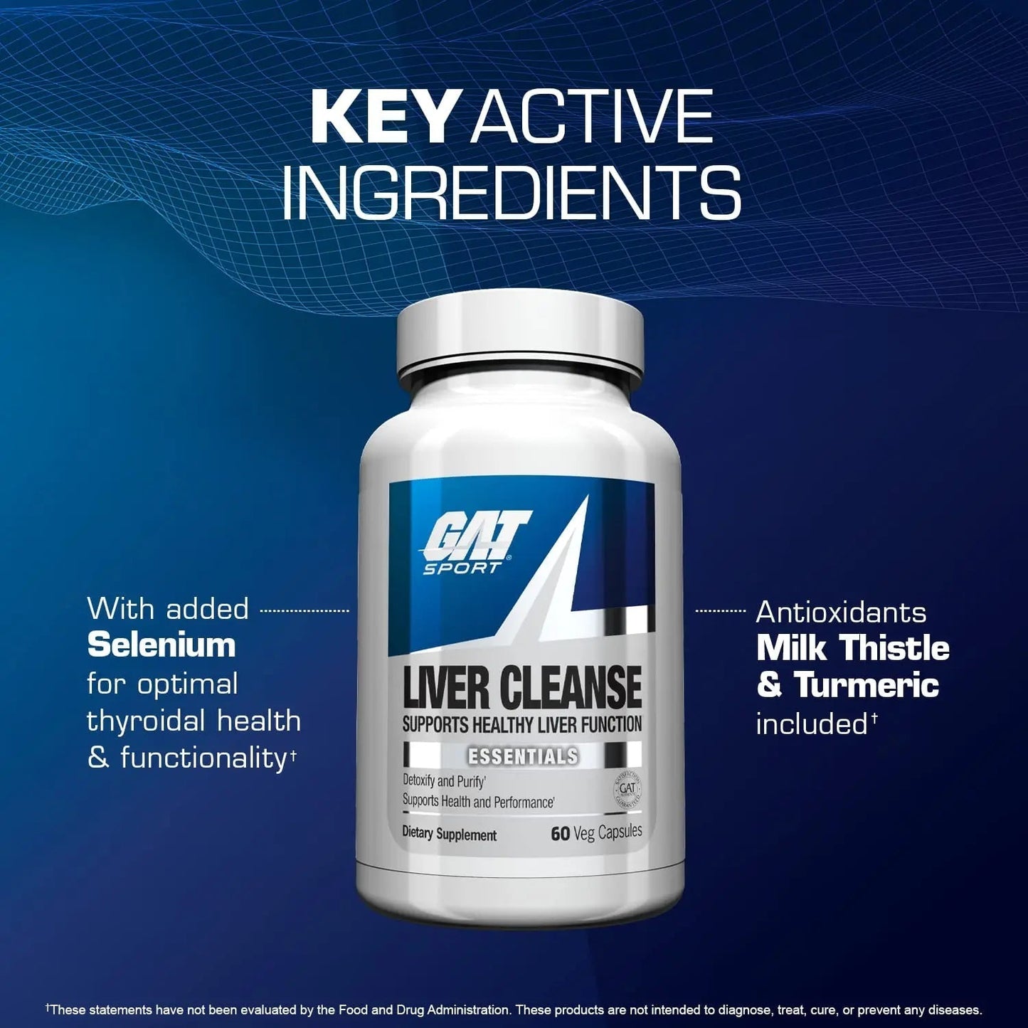 GAT SPORT Essentials Liver Cleanse Multivitamin, 60 Count GAT SPORT