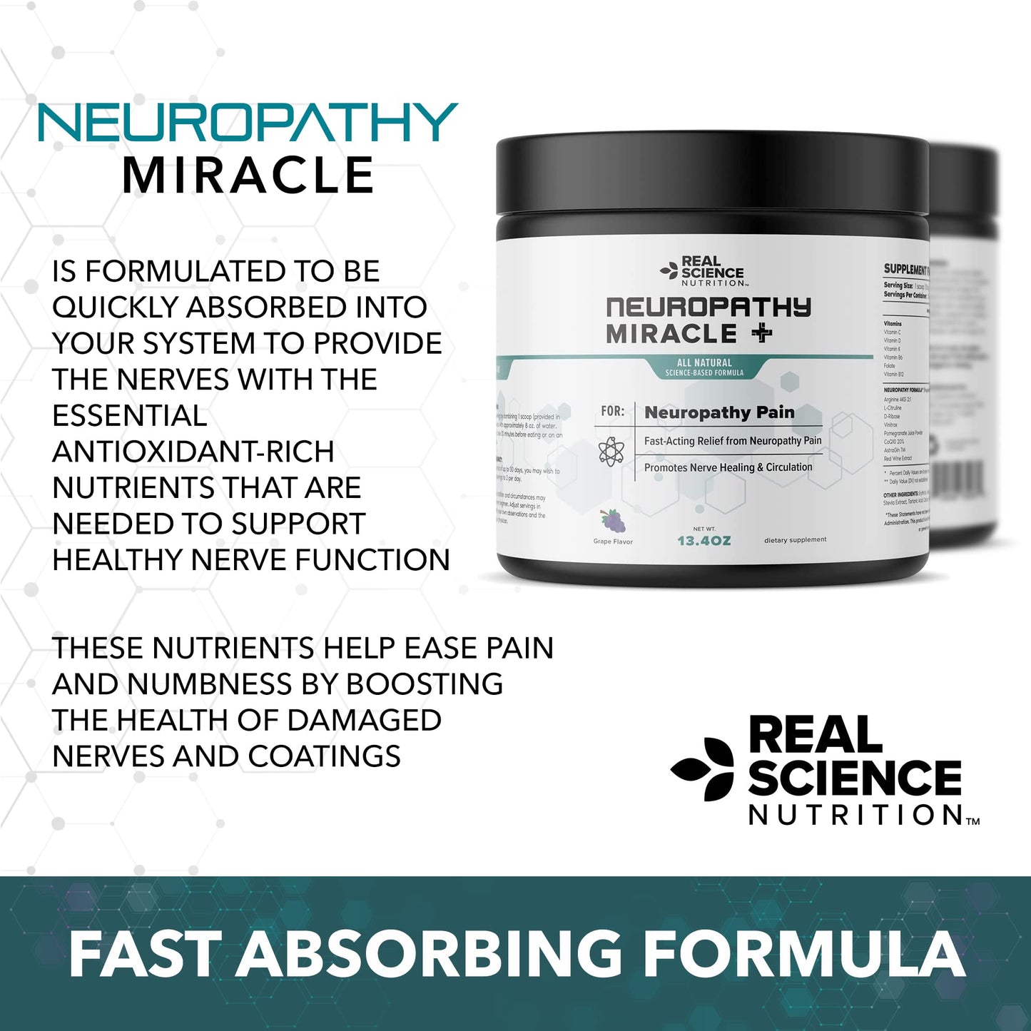 Real Science Nutrition Offers Neuropathy Miracle a Natural Powder Supplement to Improve Circulation and Provide Relief for Neuropathy Real Science NutritionBuy Supplements Australia