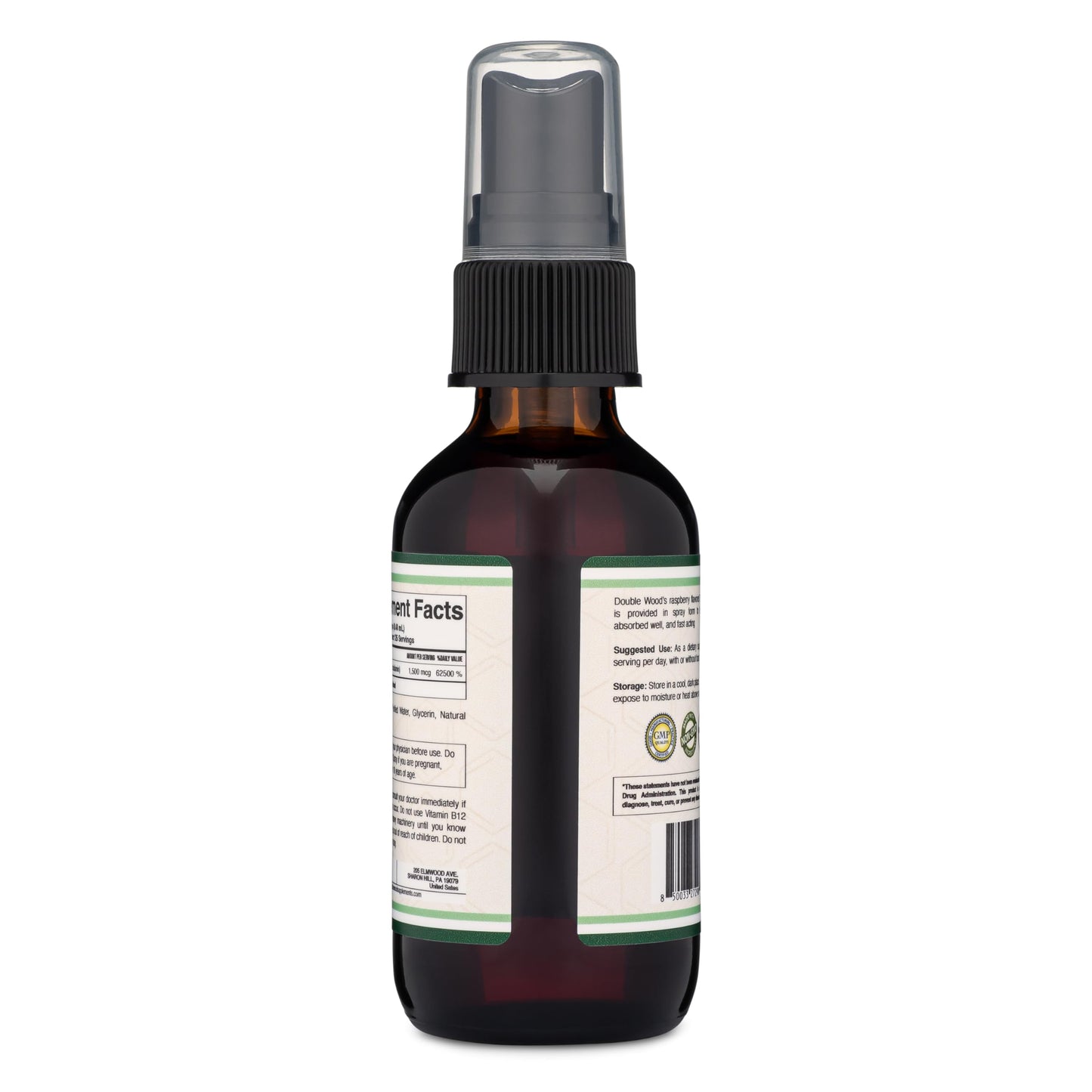 Vitamin B12 Sublingual Spray (2 Spray Dose of Vitamin 12 1000mcg, 3 Spray Serving Size Double Wood SupplementsBuy Supplements Australia
