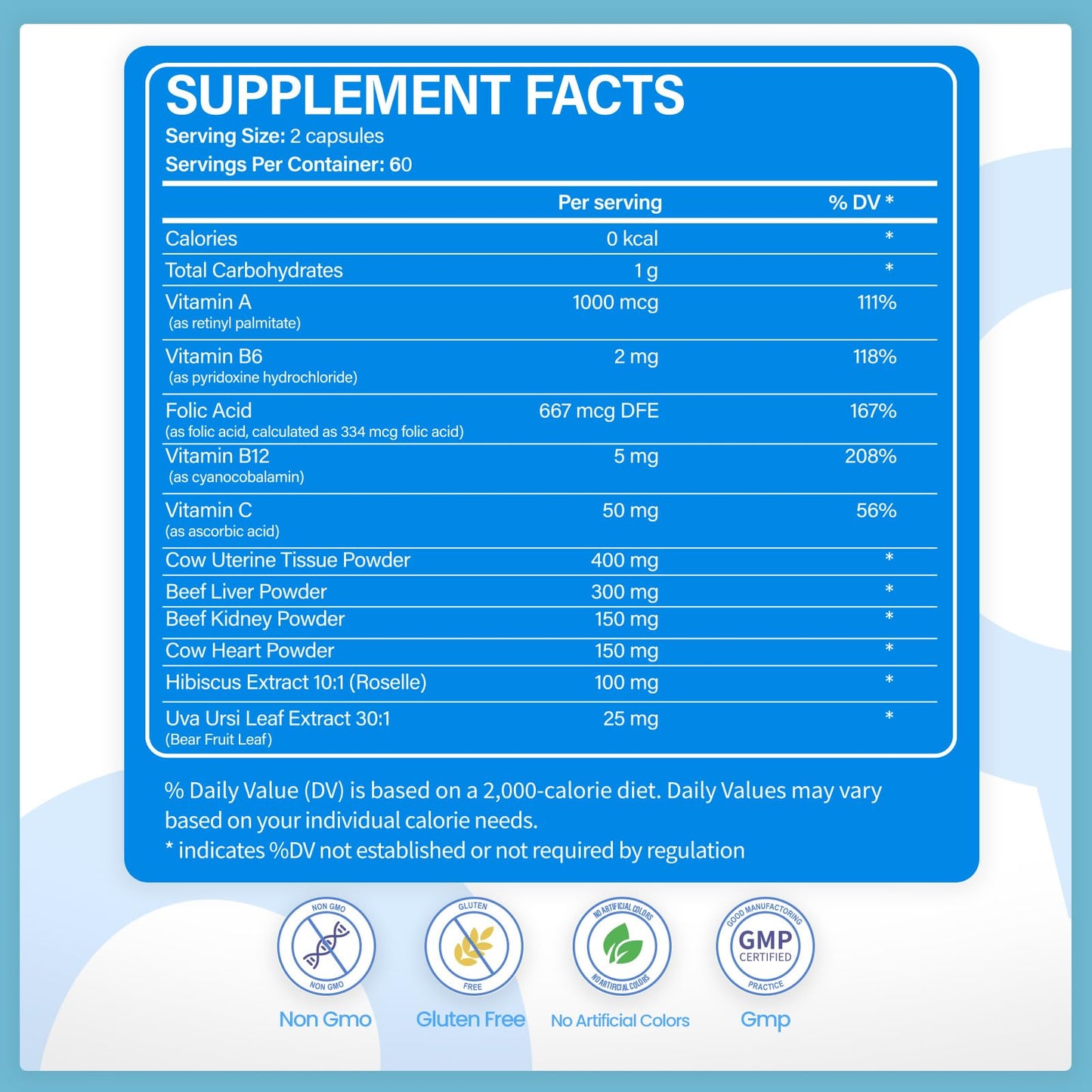 VCCVBB Beef Organ Supplements for Women, Beef Liver, Kidney, Heart, Uterus Tissue, Hormonal Balance, Immune Support,Natural Iron Vitamins Supplements for Energy, Grass Fed Pasture Raised 120 Capsules VCCVBBBuy Supplements Australia