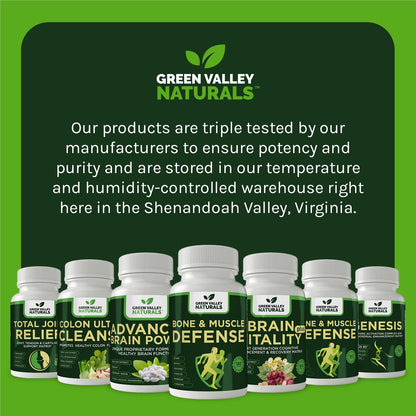 Green Valley Naturals Bone & Muscle Defense Supplement – Bone Health, Muscle Support & Joint Mobility Formula with MyHMB, Magnesium, Vitamin D3 & L-Carnitine for Daily Wellness, 60 Capsules GREEN VALLEY NATURALSBuy Supplements Australia