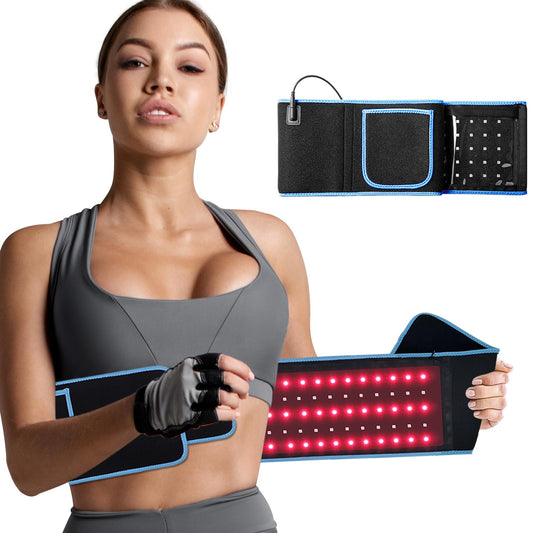 Red Light Infrared Therapy Belt: Pain Relief Device LED Red Light Therapy Lamp Near Body Large Pad Wrap