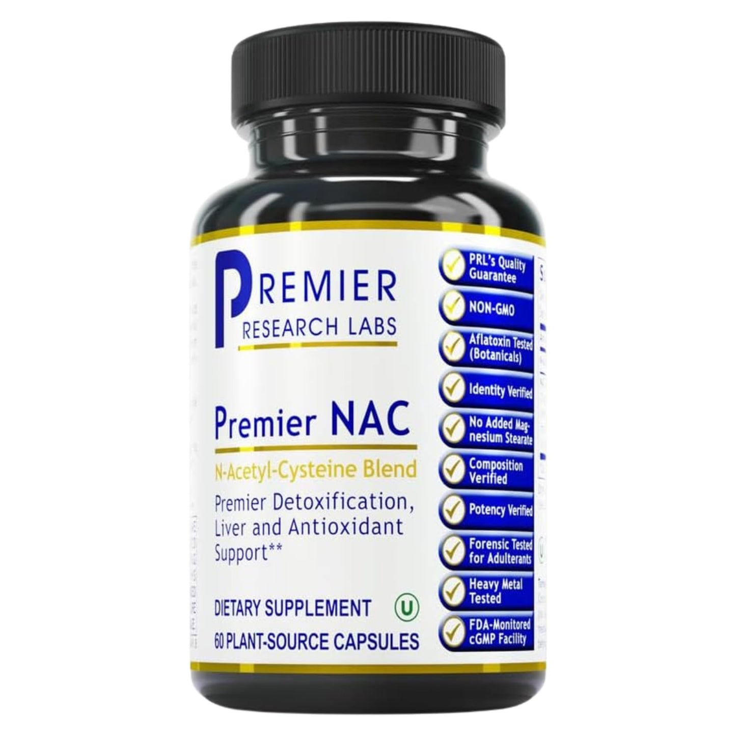 Premier Research Labs Premier NAC - NAC Supplement N-Acetyl Cysteine, N-Acetyl-L-Cysteine, Liver & Immune Support, 300mg NAC Per Capsule - 60 Vegetarian Capsules Premier Research LabsBuy Supplements Australia