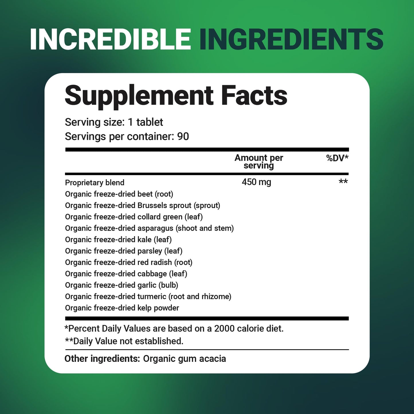 Dr. Berg's Greens Superfood Cruciferous Vegetable Tablets - Vegetable Supplements for Adults w/ 11 Phytonutrient Super Greens - Energy, Immune System & Liver Veggie Tablets - 90 Tablet Dr. Berg NutritionalsBuy Supplements Australia