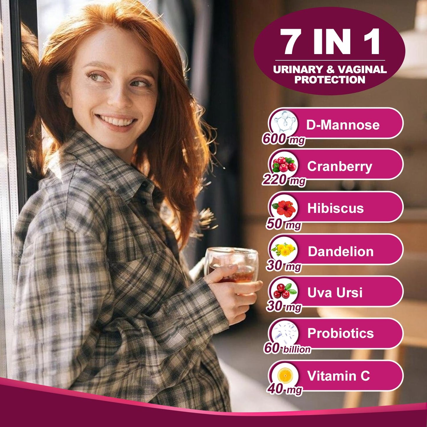 NATURE TARGET Probiotics for Women Urinary Tract Health with D Mannose & Cranberry - 60 Billion CFUs Vaginal Probiotics for Digestive Health, UTI & PH Balance with Prebiotics - 90 Capsules NATURE TARGETBuy Supplements Australia