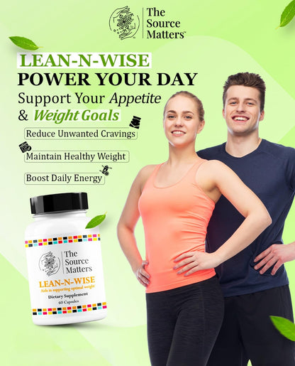 Lean-N-Wise Digestion & Energy Support with Green Coffee Bean, Hibiscus, Lemon Verbena & Magnesium Citrate | Plant-Based Formula for Daily Wellness (60 Capsules) THE SOURCE MATTERSBuy Supplements Australia