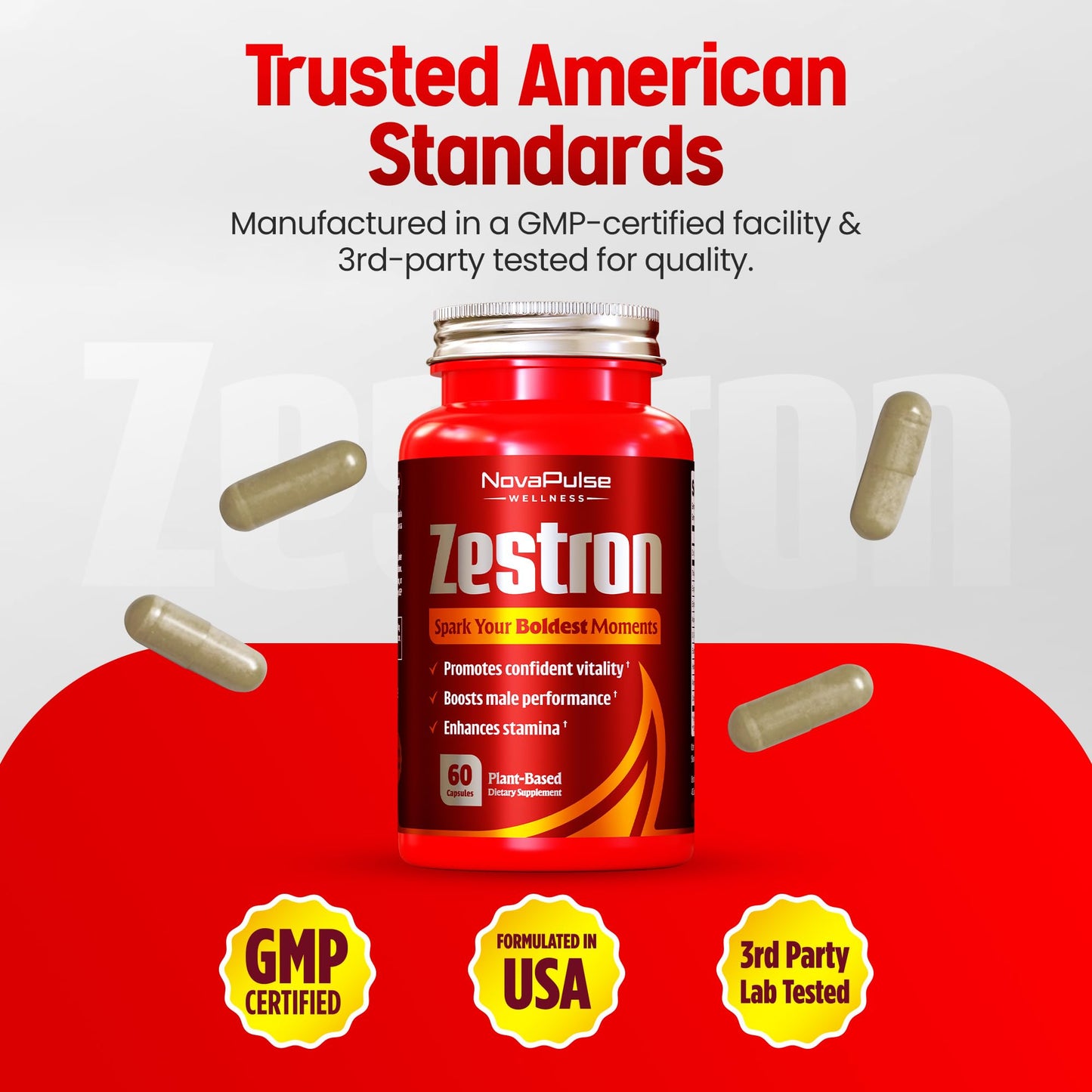 Male Enhancing Supplement Fast Acting Enlargement Pills for Men - Enhanced Size, Drive, Blood Flow, Libido, Testosterone Booster, Strength, Endurance - Boost Performance & Confidence - 60 Capsules NovaPulse WellnessBuy Supplements Australia