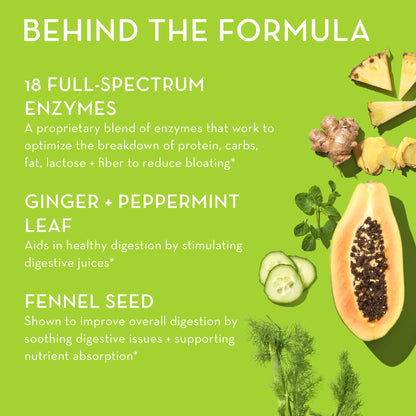 HUM Flatter Me Supplement for Daily Bloating - 18 Full Spectrum Digestive HUMBuy Supplements Australia