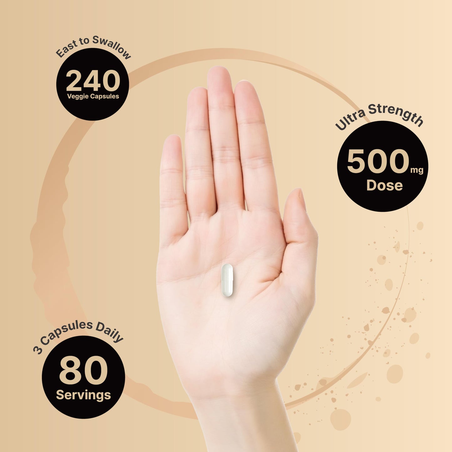 Magnesium Glycinate 500mg Per Serving | 240 Veggie Capsule, 100% Chelated NatureBellBuy Supplements Australia