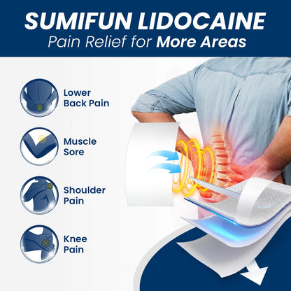 Sumifun XL Lidocaine Patches for Pain Relief, 4% Lidocaine Maximum Strength OTC, Extra Large 4.72"x7.87" for Full Back Pain Patches & Large Areas (Extra Large, Count, 13) SumifunBuy Supplements Australia