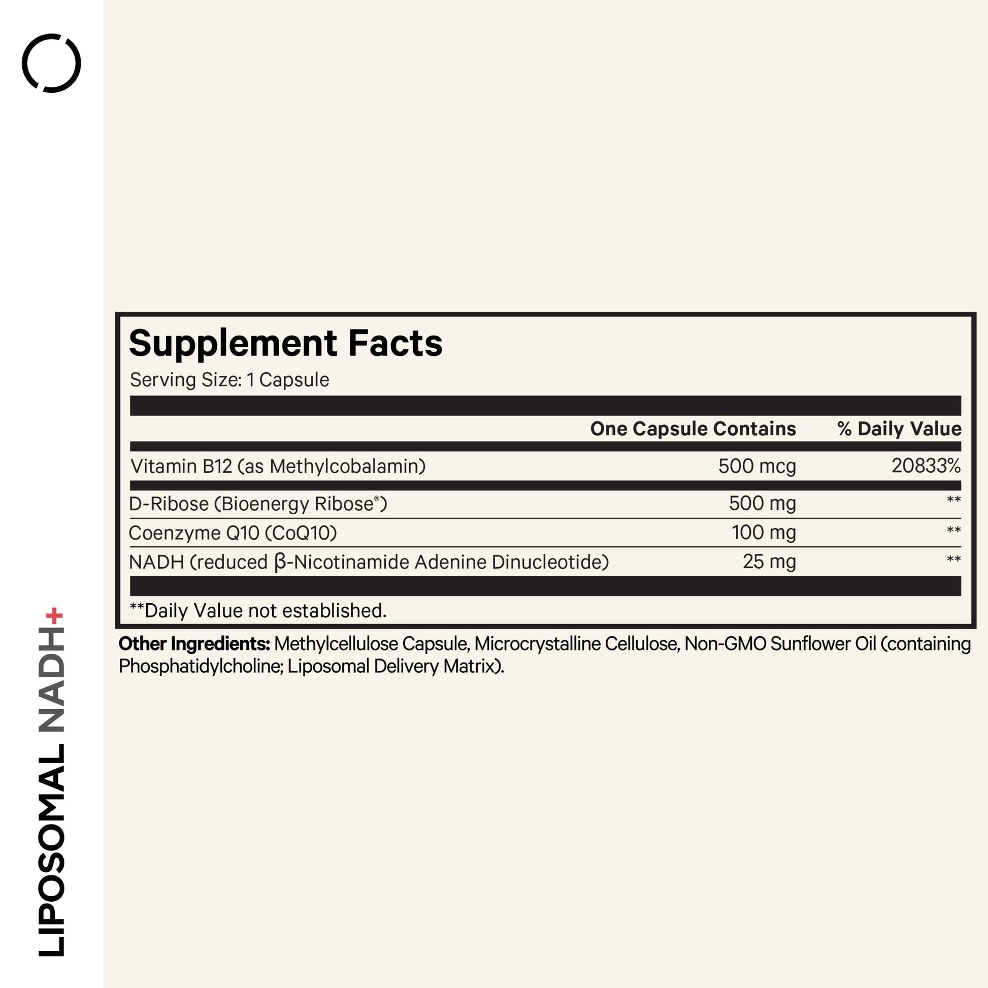 Codeage Liposomal NADH+ Supplement - NADH, Vitamin B12, D-Ribose as Bioenergy Ribose, CoQ10-2-Month Supply - Liposomal Delivery - β-Nicotinamide Adenine Dinucleotide Pills - Non-GMO - 60 Capsules CodeageBuy Supplements Australia