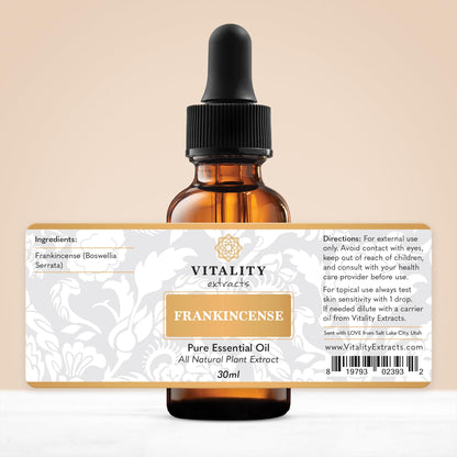 Vitality Extracts Frankincense Essential Oil - 30ml, Boswellia Serrata, Aromatherapy, Skin Care Vitality ExtractsBuy Supplements Australia