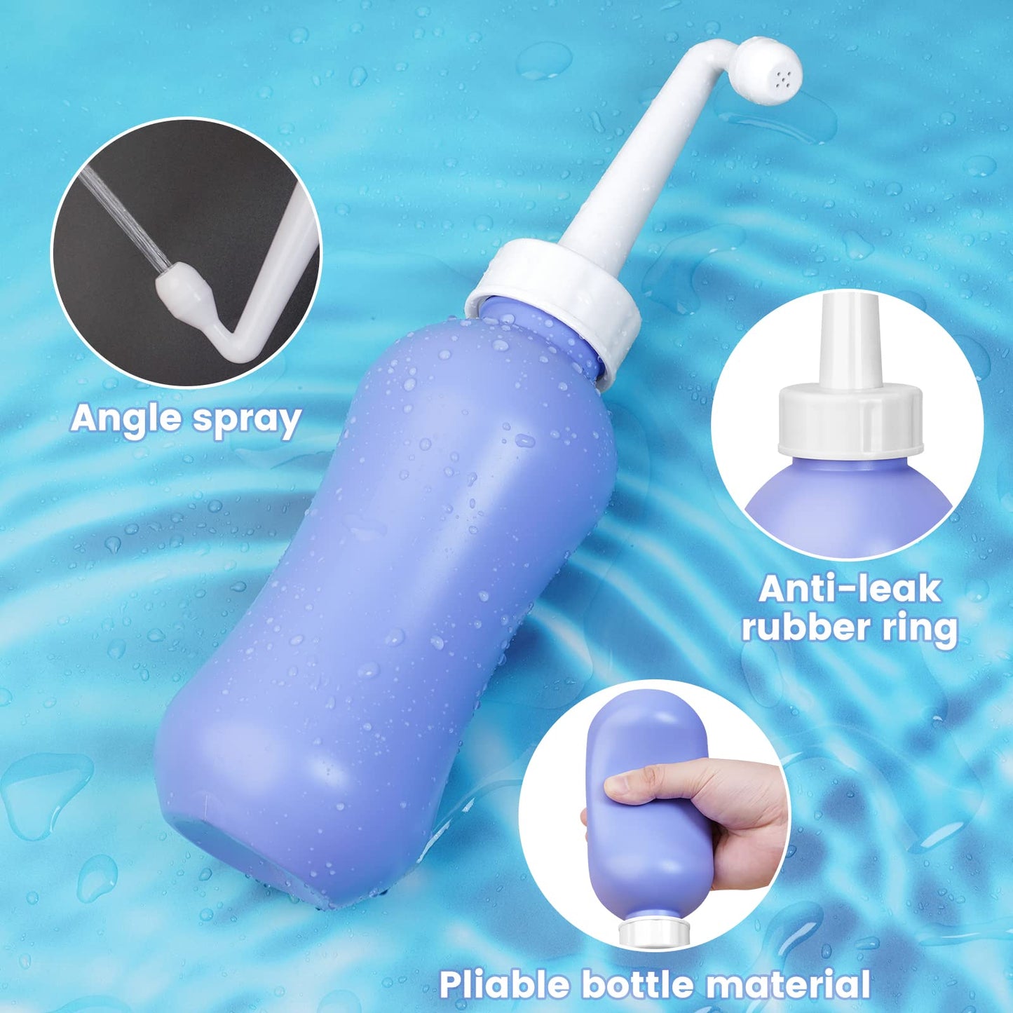 450ml Peri Bottle Postpartum for Feminine Care, 2 Pack Portable Travel Bidet for Toilet, Perineal Bottle VicnKioHBuy Supplements Australia