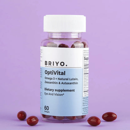 Briyo OptiVital Eye Health Supplement – Lutein, Zeaxanthin, Astaxanthin & Omega-3 from Natural Sources – Supports Vision BriyosisBuy Supplements Australia