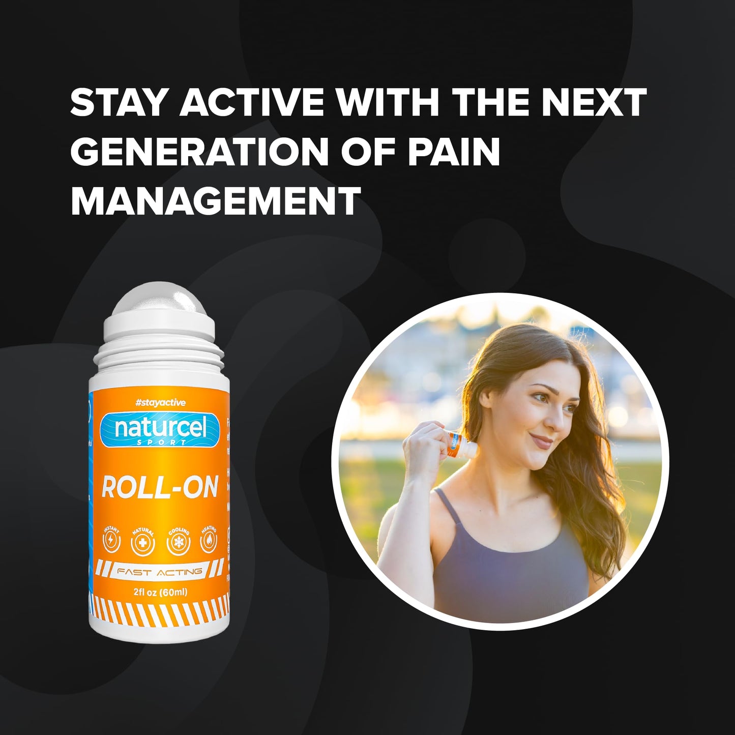 Naturcel Sport Roll-On, 2FL OZ, Topical Reliever for Aches and Pains of Muscles and Joints, Cooling, Fast Acting, Mess Free Massage Roller, Colorless NaturcelBuy Supplements Australia