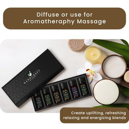 Handcraft Essential Oils Set – Top 6 Essential Oil Diffuser Oils for Home, Candle Making, Aromatherapy Oils Handcraft BlendsBuy Supplements Australia