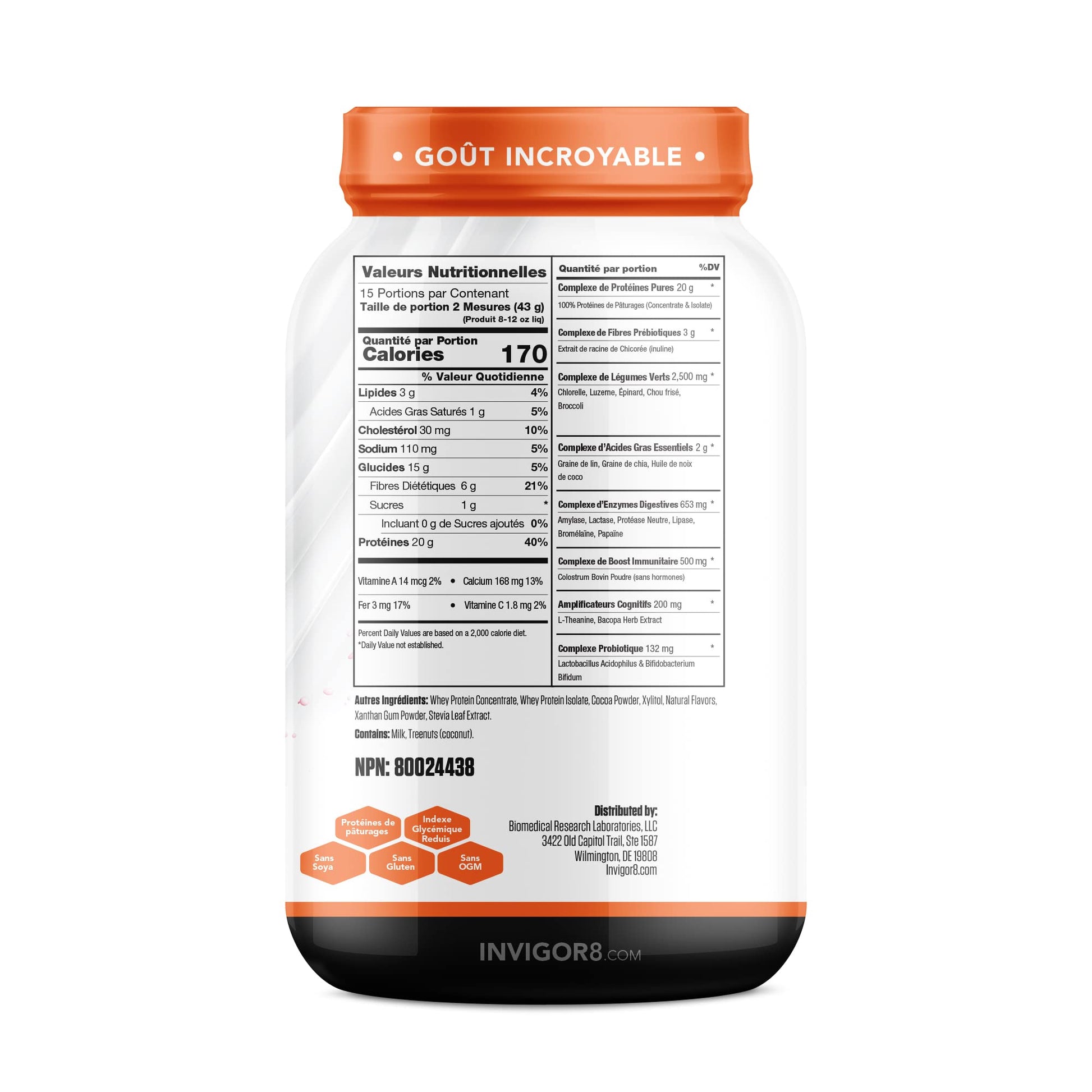 INVIGOR8 Superfood Shake (Chocolate Brownie) with Immunity Boosters - Gluten INVIGOR8Buy Supplements Australia