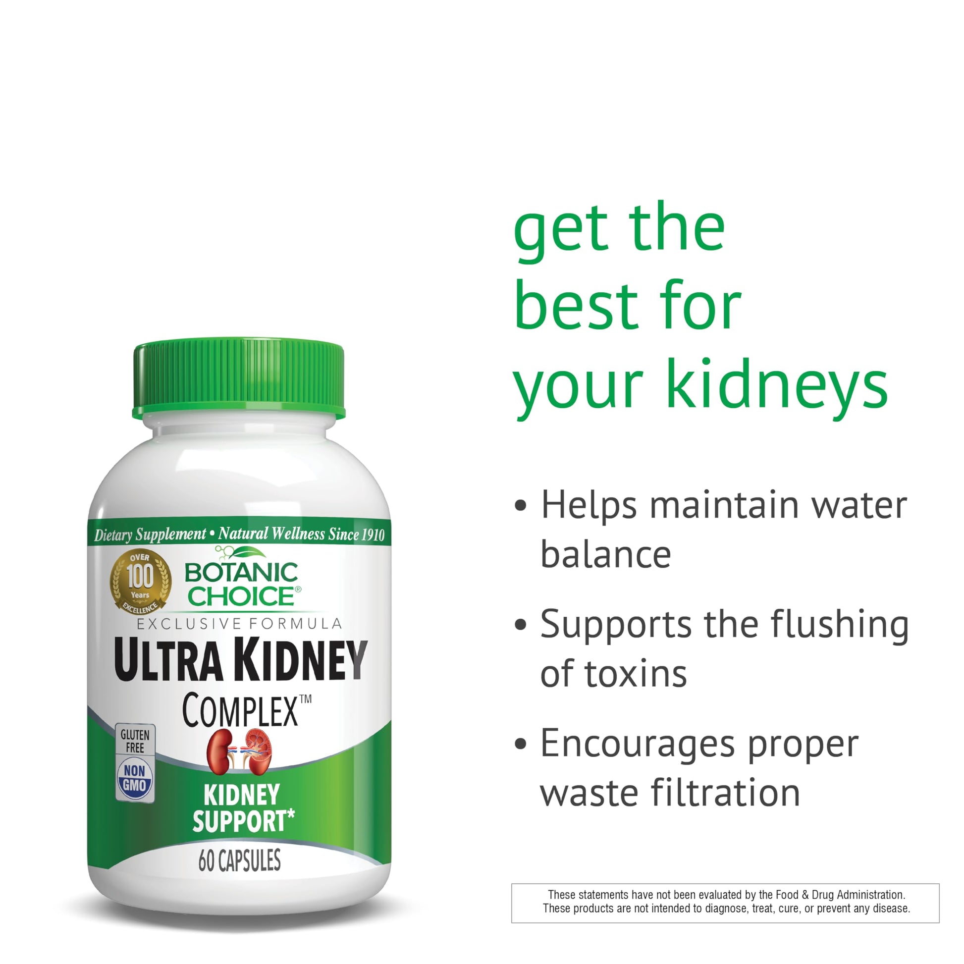 Botanic Choice Ultra Kidney Complex - Optimal Kidney Support with Milk Thistle, Green Tea & More- 60 Capsules Botanic ChoiceBuy Supplements Australia