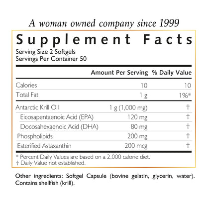 Cocó March N.M.D Pure Antarctic Krill Oil 1000mg – Omega 3 Fish Oil Supplement with EPA, DHA, Choline & Astaxanthin – Fast Absorption, Immune, Heart & Joint Support for Men & Women – 100 Softgels Cocó March N.M.DBuy Supplements Australia