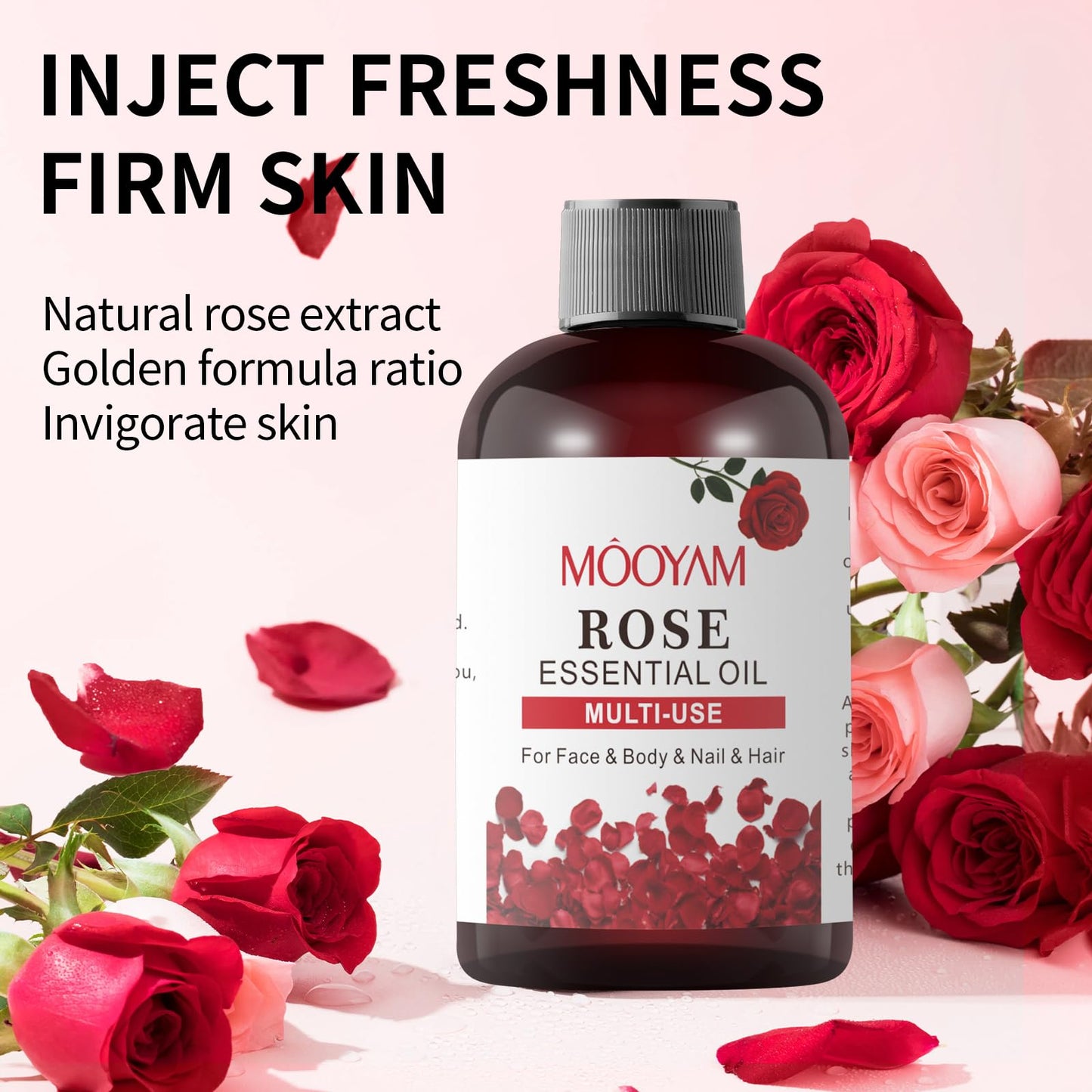 Rose Essential Oil Pure Rose Oil for Face 4OZ/118ML Organic Essential Oils for Diffuser Home Bedroom YAFUSIPEBuy Supplements Australia