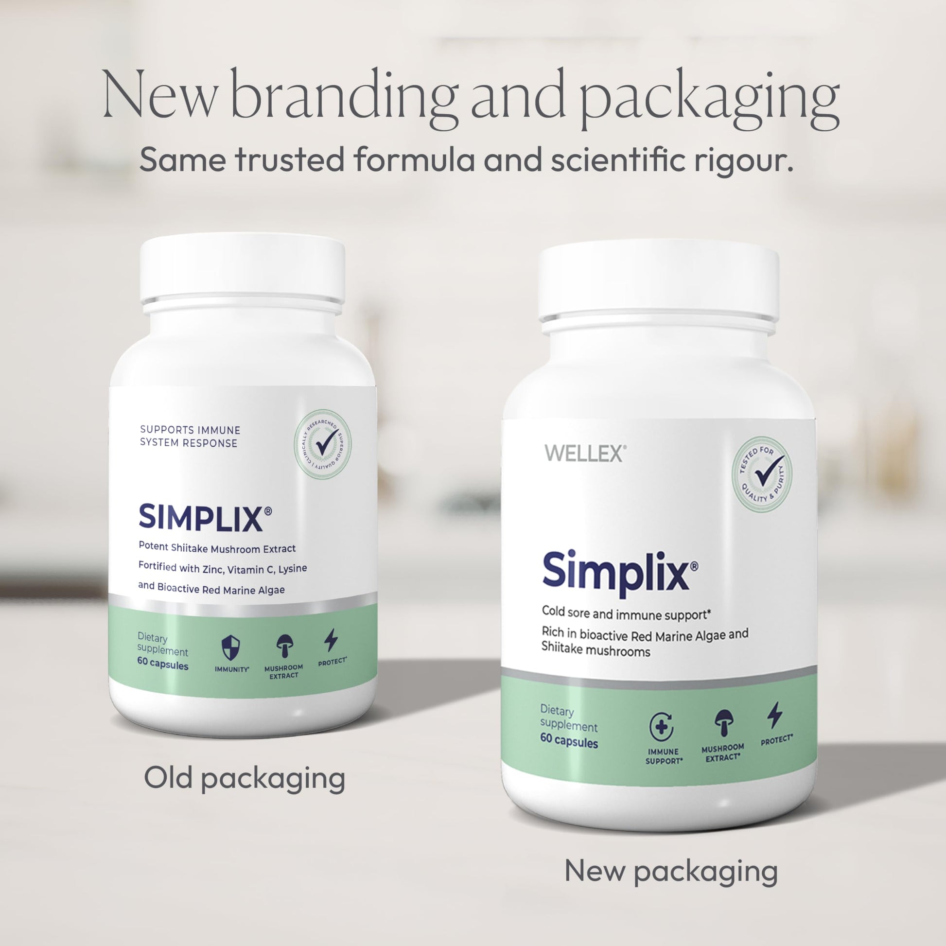 Simplix | Natural Supplement to Strengthen The Immune System | Respond to Outbreaks | Source of Highly Researched Mushroom & Seaweed Polysaccharides 60 Veggie Capsules (1 Pack) PapillexBuy Supplements Australia