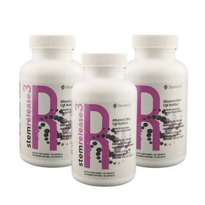 Stemtech Stemrelease3™ Cutting-Edge Stem Cell Nutrition for Natural Renewal and Youthful Vitality, Exclusive Blend for Enhanced Telomere Health 60 Capsules (3 Pack) StemTechBuy Supplements Australia