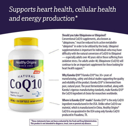 Healthy Origins CoQ10 (Kaneka Q10), 300 mg - Heart Health & Energy Supplement Healthy OriginsBuy Supplements Australia