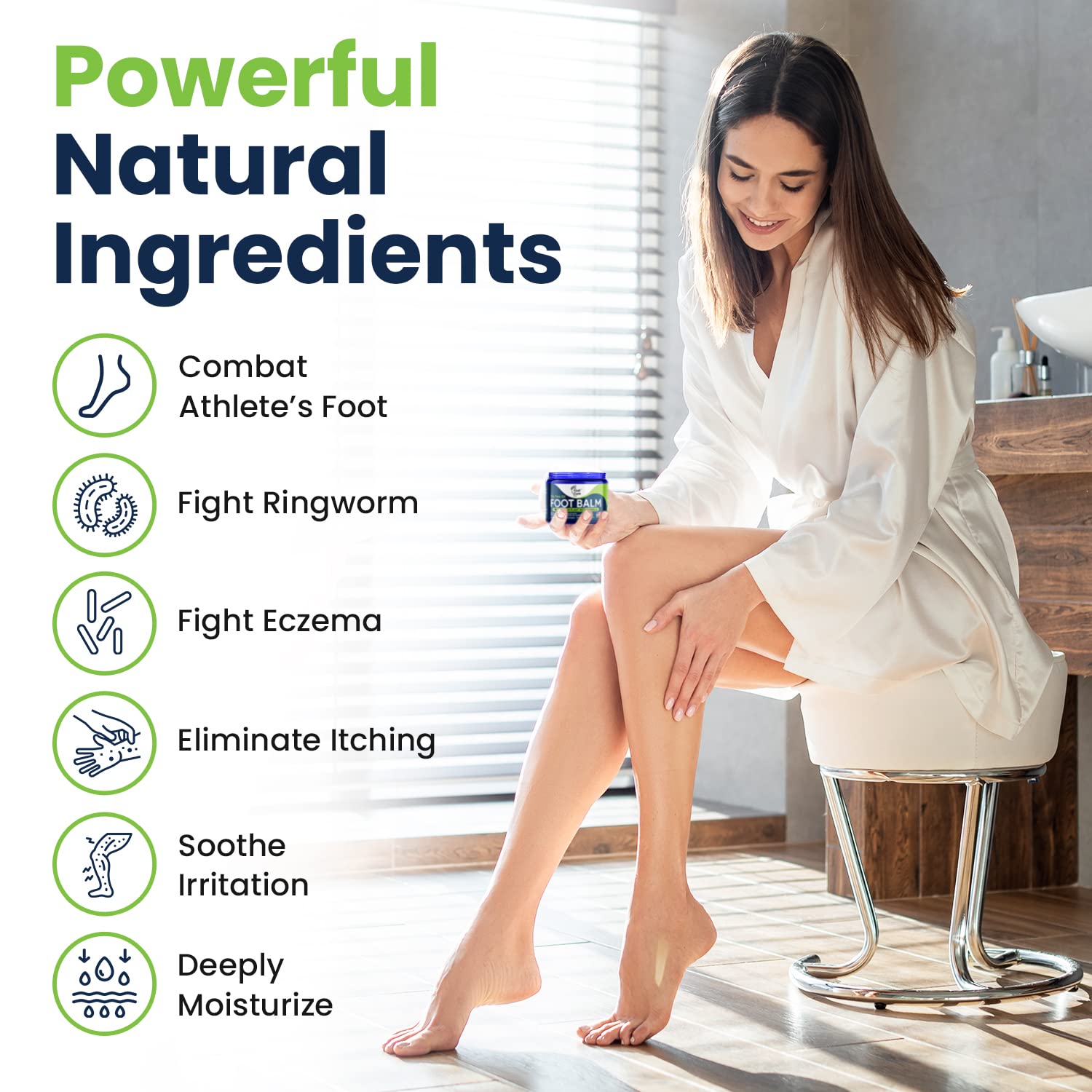 Tea Tree Oil Foot Balm/ Moisturizer For Dry Cracked Feet - Instantly Hydrates & Soothes FOOT CUREBuy Supplements Australia
