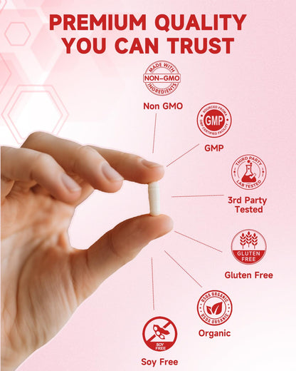 SANSICE Myo & D-Chiro Inositol Multivitamin Capsules, 2000mg Myo-Inositol & 50mg D-Chiro Inositol 40:1 Blend, Vitamin B8 Supplement for Female Hormone (120 Capsules) SANSICEBuy Supplements Australia