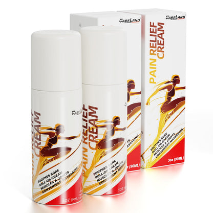 CARELAND Pain Relief Roll On Cream 2 Pack Capsaicin Roll On with Menthol & Methyl Salicylate Formula, 3oz, Cooling Joint Pain Relief for Knee, Lower Back, Neck & Sore Muscles, Arthritis Pain Reliever CARELANDBuy Supplements Australia