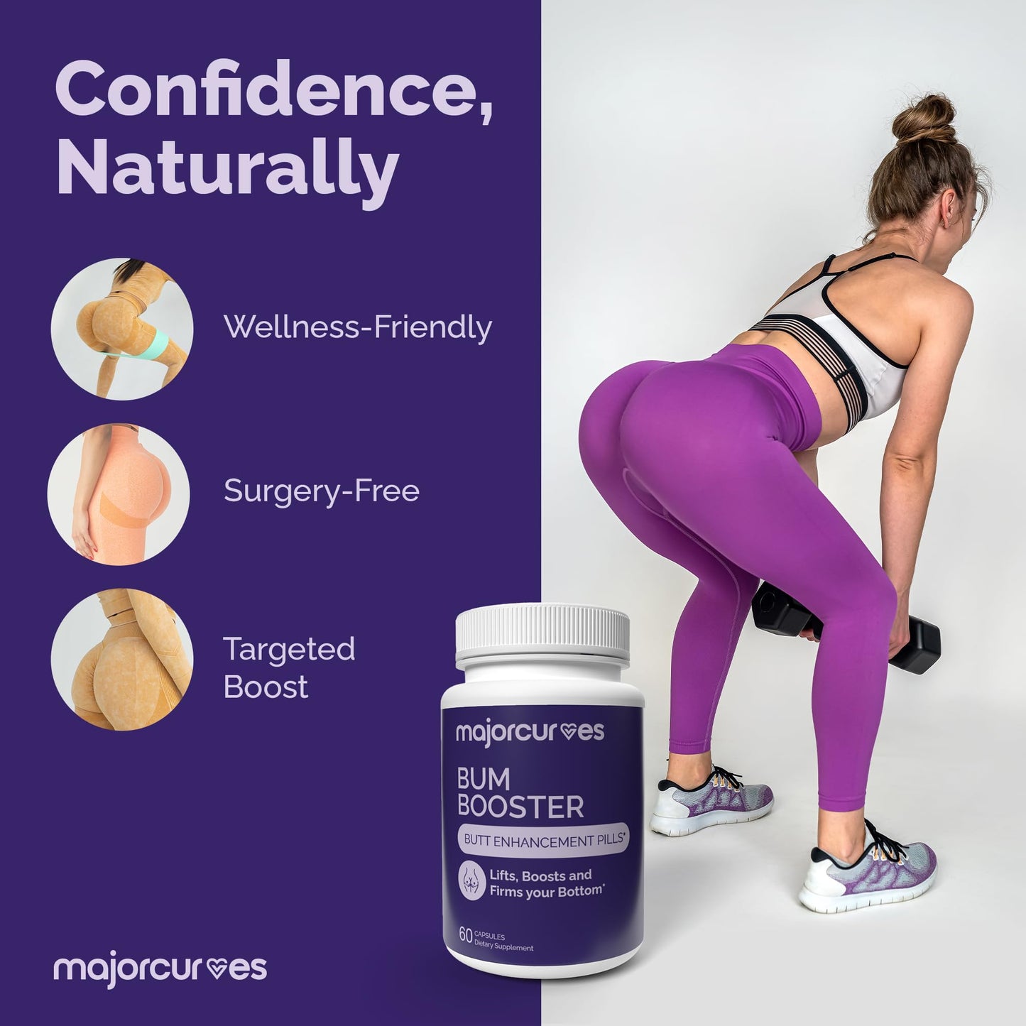 Major Curves Bum Booster Pills – Butt Enhancement for Women, Booty Growth Capsules for Bigger Bum, Curvier Hips and Glutes, Natural Brazilian Butt Lift Alternative with Fenugreek and Wild Yam Major CurvesBuy Supplements Australia