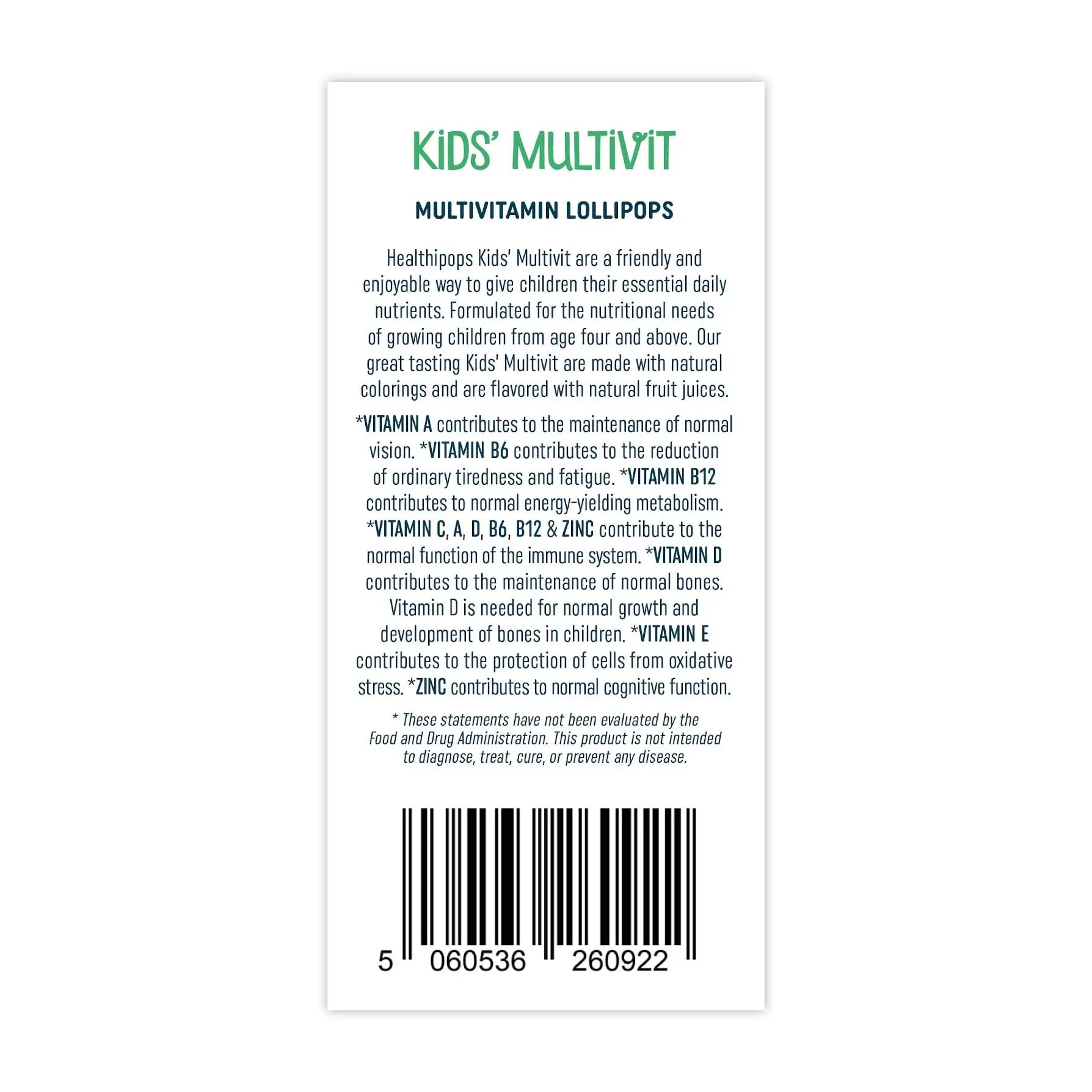 Healthipops Kids Multivitamin Lollipops (6-Pack) Healthipops Vitamin & Mineral LollipopsBuy Supplements Australia