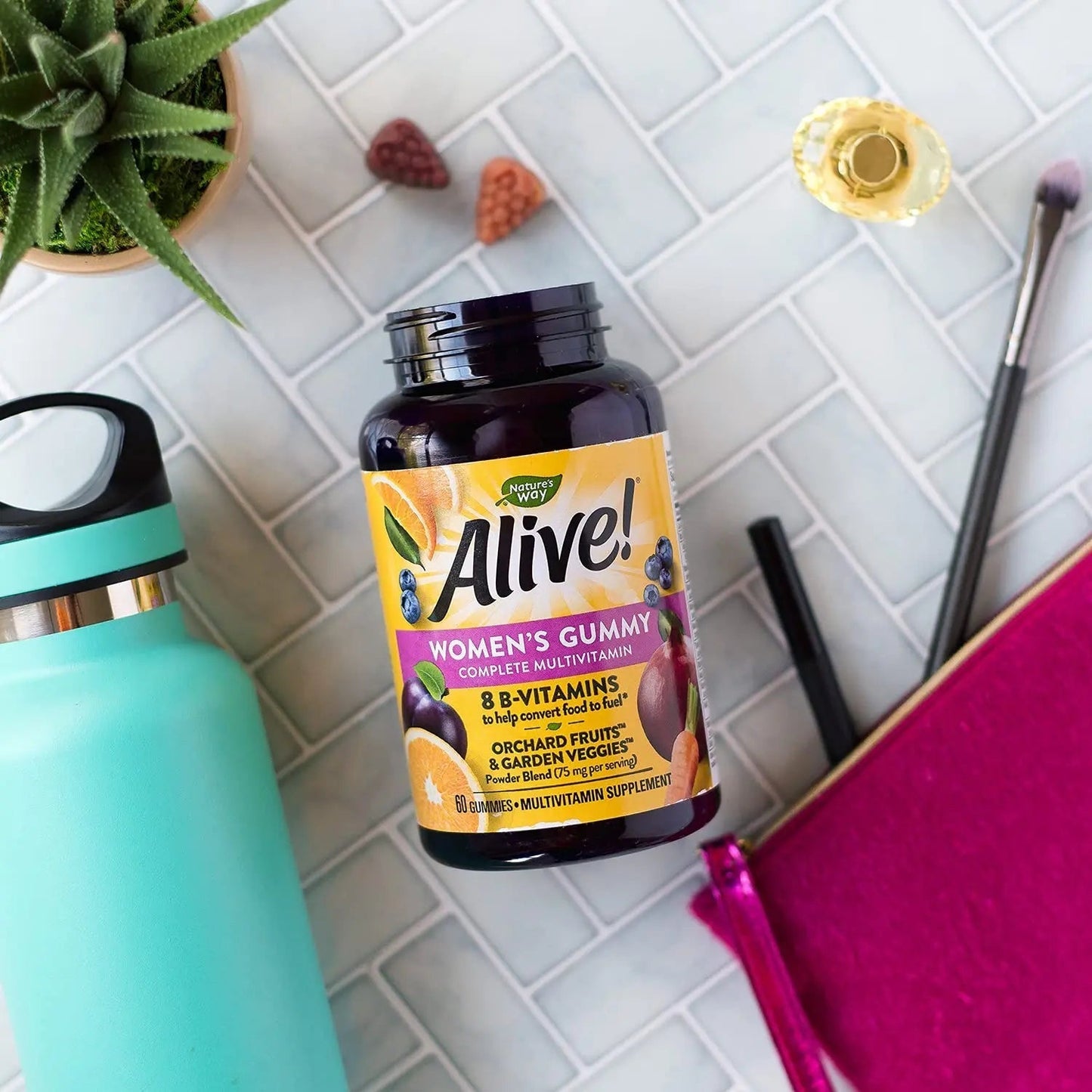 Nature's Way Alive! Women’s Gummy Multivitamin, 16 Vitamins & Minerals, Energy Metabolism*, Hair Skin & Nails Nature's Way