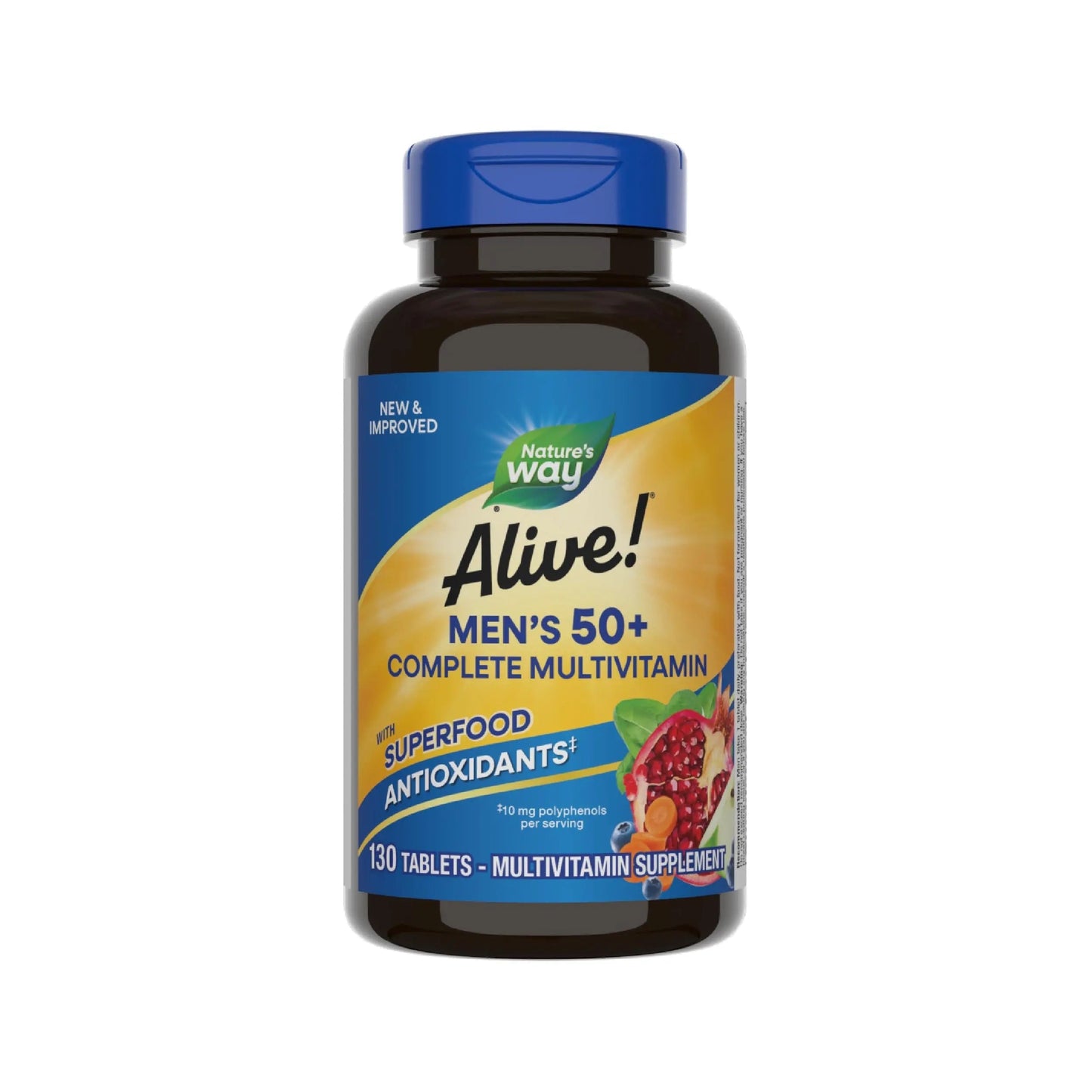 Nature’s Way Alive! Men’s 50+ Complete Multivitamin, Supports Multiple Body Systems*, Supports Cellular Energy Nature's WayBuy Supplements Australia