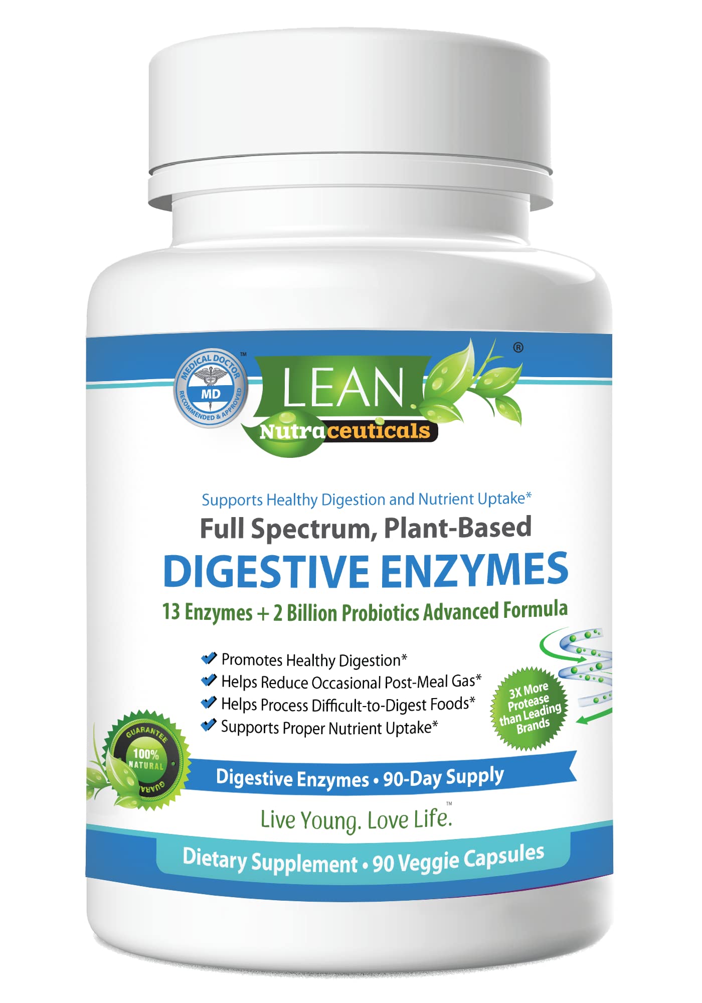 Digestive Enzymes with Probiotics, 90 Day Gut Health Supplement, 90 Cap LEAN NutraceuticalsBuy Supplements Australia