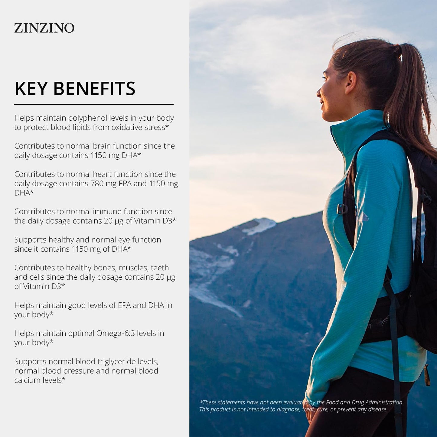 Zinzino - BalanceOil+ Vegan Lemon, Synergistic Blend with Marine Micro-Algae, Olive Oil, Ahiflower Seed Oil, Vegan Vitamin D3-300 ml ZINZINOBuy Supplements Australia