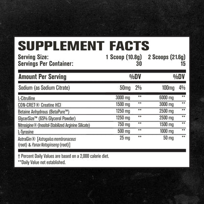 Nitric Surge Stim Free Pre Workout Powder - Caffeine Free Nitric Oxide Supplement Jacked FactoryBuy Supplements Australia