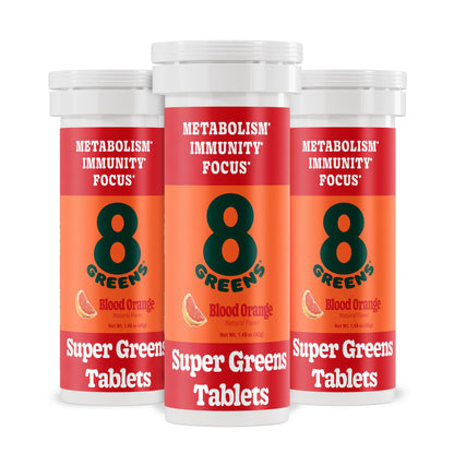 8Greens Supergreens Tablets | Super Greens Powder Superfood Tablet, Metabolism Immunity & Focus, Daily Greens Effervescent Tablets, Organic: Aloe Vera, Spirulina, Chlorella, Blood Orange, 30 Servings 8GreensBuy Supplements Australia