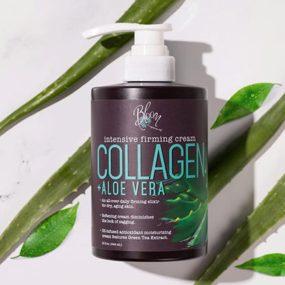 BLOOM Collagen Cream + Aloe Vera Moisturizer Body Lotion & Face Cream | Dry Skin BLOOM IT'S A GREAT SKIN DAY!Buy Supplements Australia