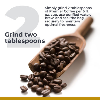 Premier Research Labs Organic Whole Roasted Coffee Beans - Medium Roast, From Guji Region of Ethiopia, Crafted for Optimal Health Benefits, Sweet & Fruity, Well-Balanced, Gluten Free - 1 Pound Premier Research LabsBuy Supplements Australia