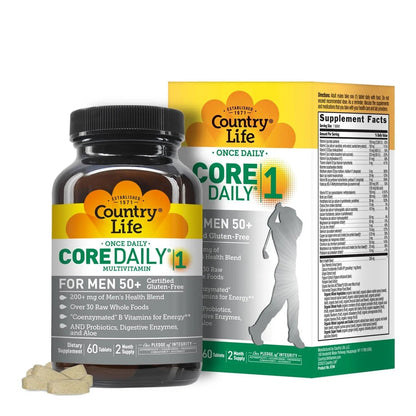 Country Life CORE Daily-1 Multivitamin for Men 50+ - Gluten-Free, Energy Support with Coenzymated B Vitamins Country LifeBuy Supplements Australia