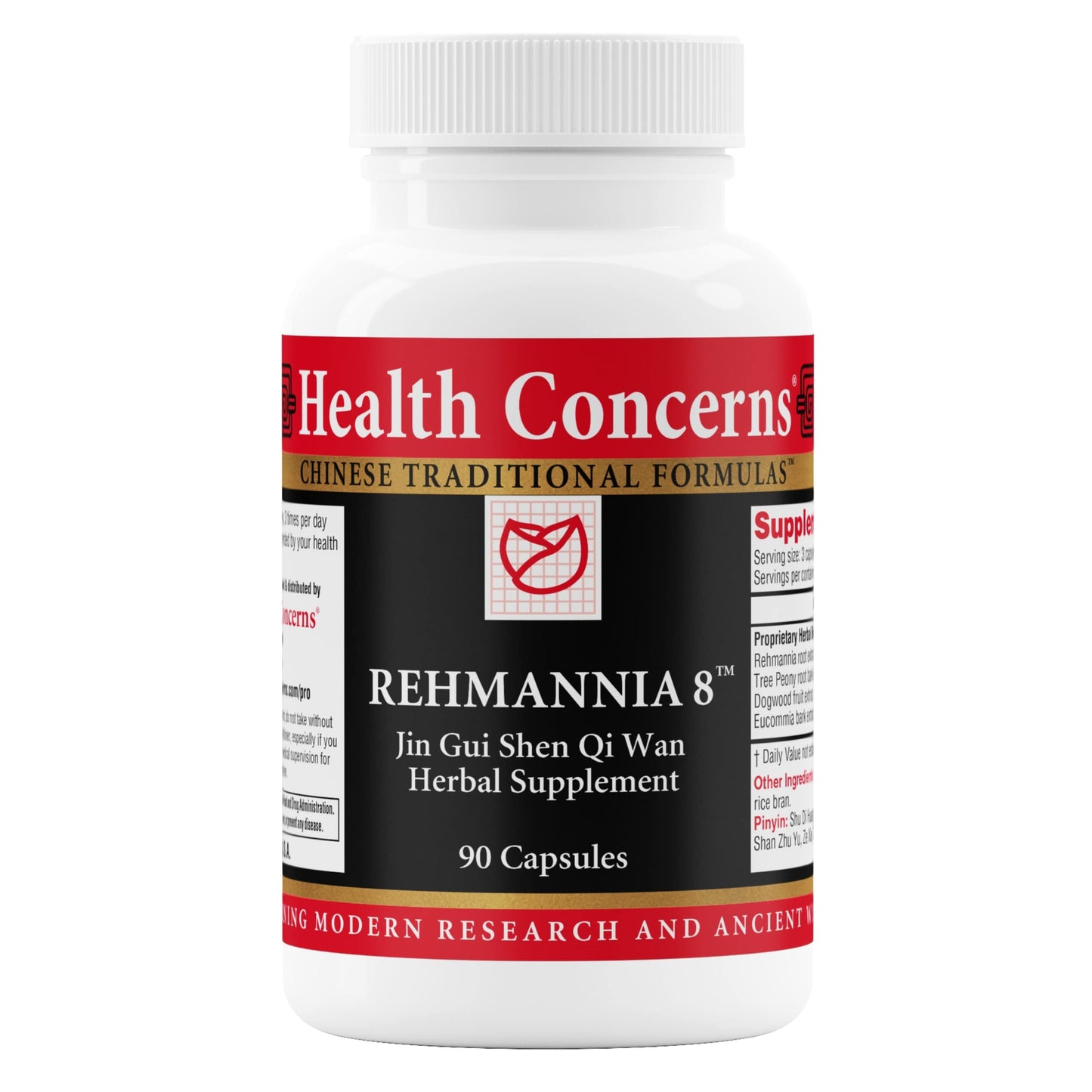 Health Concerns Rehmannia 8 - Kidney Cleanse Detox & Repair Supplement - Back Discomfort & Urinary Tract Health for Women & Men - Traditional Chinese Herbal Formula for Backaches - 90 Capsules Health ConcernsBuy Supplements Australia