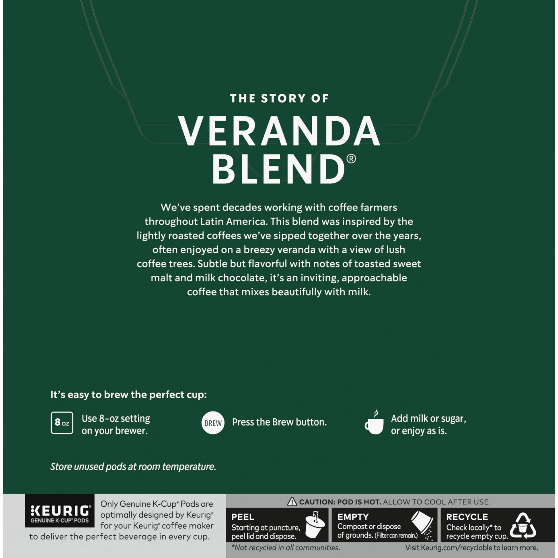 Starbucks Veranda Blend Coffee K-Cups,4/24 Pack-96 K-Cups StarbucksBuy Supplements Australia