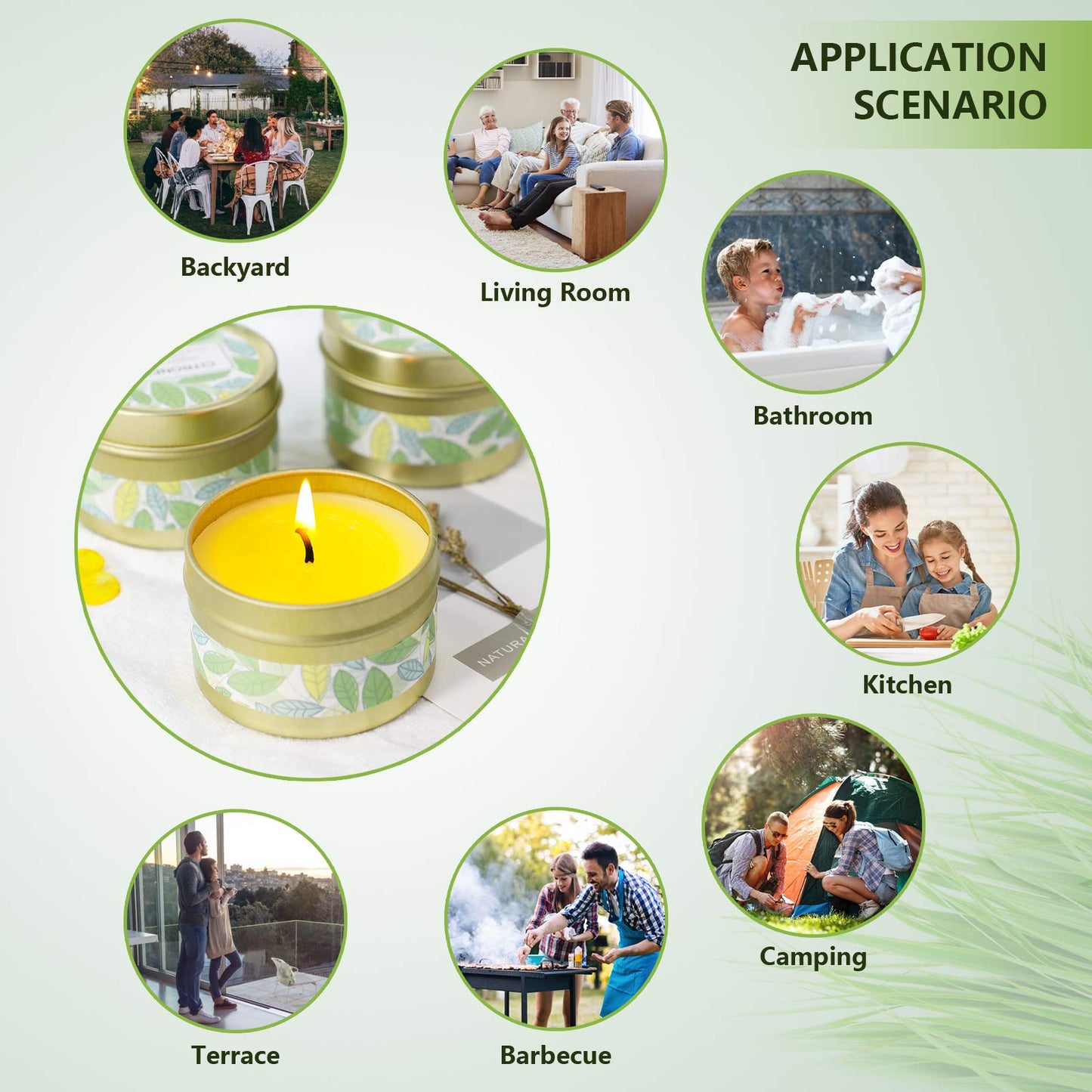Citronella Candles Outdoor, Scented Candles, Summer Soy Wax Candles, Lemongrass Candles STRNBuy Supplements Australia