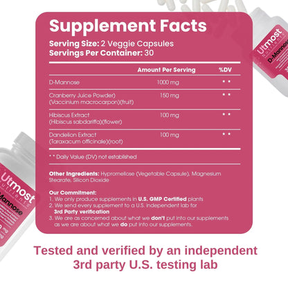Utmost Nutrients Urinary Defense D-Mannose Supplement - Urinary Health for Women - Optimized Clinical Strength Formula Cleanses, Flushes and Rebuilds The Urinary System Utmost NutrientsBuy Supplements Australia