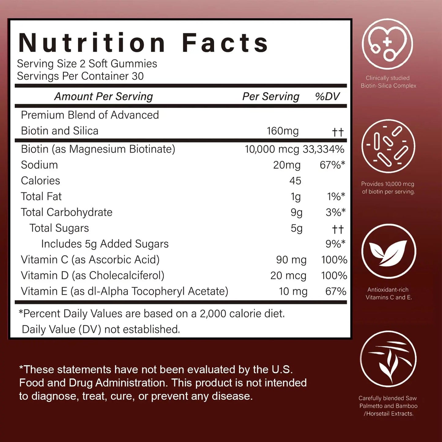 GENGGUI Hair Growth Gummies for Women - Hair Vitamins with Biotin & Silica for Faster Growth - Hair Growth Accelerator Supplement GENGGUIBuy Supplements Australia