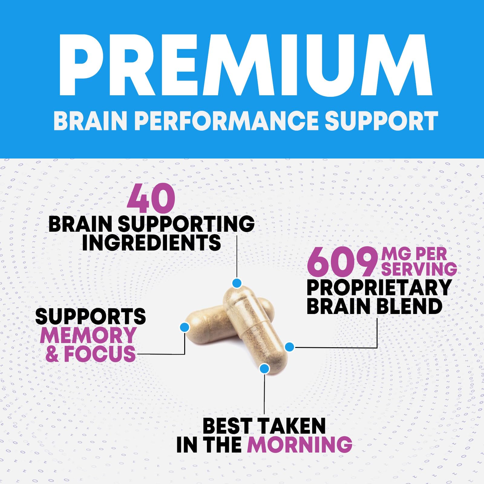Brain Memory Supplement Pills - 3X Strength Nootropics for Concentration, Clarity & Focus Support - Brain Health Cognitive Vitamins with Bacopa, Phosphatidylserine & DMAE, Brain Booster - 240 Capsules Nature's NutritionBuy Supplements Australia